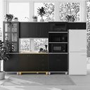 Ver imagem 2 de Balcão de Cozinha 2 Portas 4 Gavetas MDF 120cm Joy Yescasa Preto
