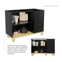 Ver imagem 4 de Balcão de Cozinha 2 Portas 4 Gavetas MDF 120cm Joy Yescasa Preto