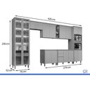 Ver imagem 3 de Cozinha Completa 7 Peças 15 Portas Allure CZ659 Gris Linea