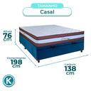 Ver imagem 3 de Cama Box Bau Blindado Casal + Colchão Molas Ensacadas Legaccy Paropas