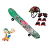 Skate Infantil Radical Menino Iniciante Menina Kit Proteção - 1