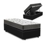 Cama Box com Baú Solteiro + Colchão Solteiro ISO 100 D33 (88x188x58) - Ortobom - 1