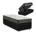 Ver imagem 1 de Cama Box com Baú Solteiro + Colchão Solteiro ISO 100 D33 (88x188x58) - Ortobom