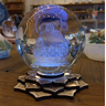 Luminária Bola de Cristal Buda Hotei - Base Led Colorido Flor de Lótus - 4