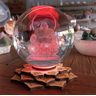 Luminária Bola de Cristal Buda Hotei - Base Led Colorido Flor de Lótus - 3