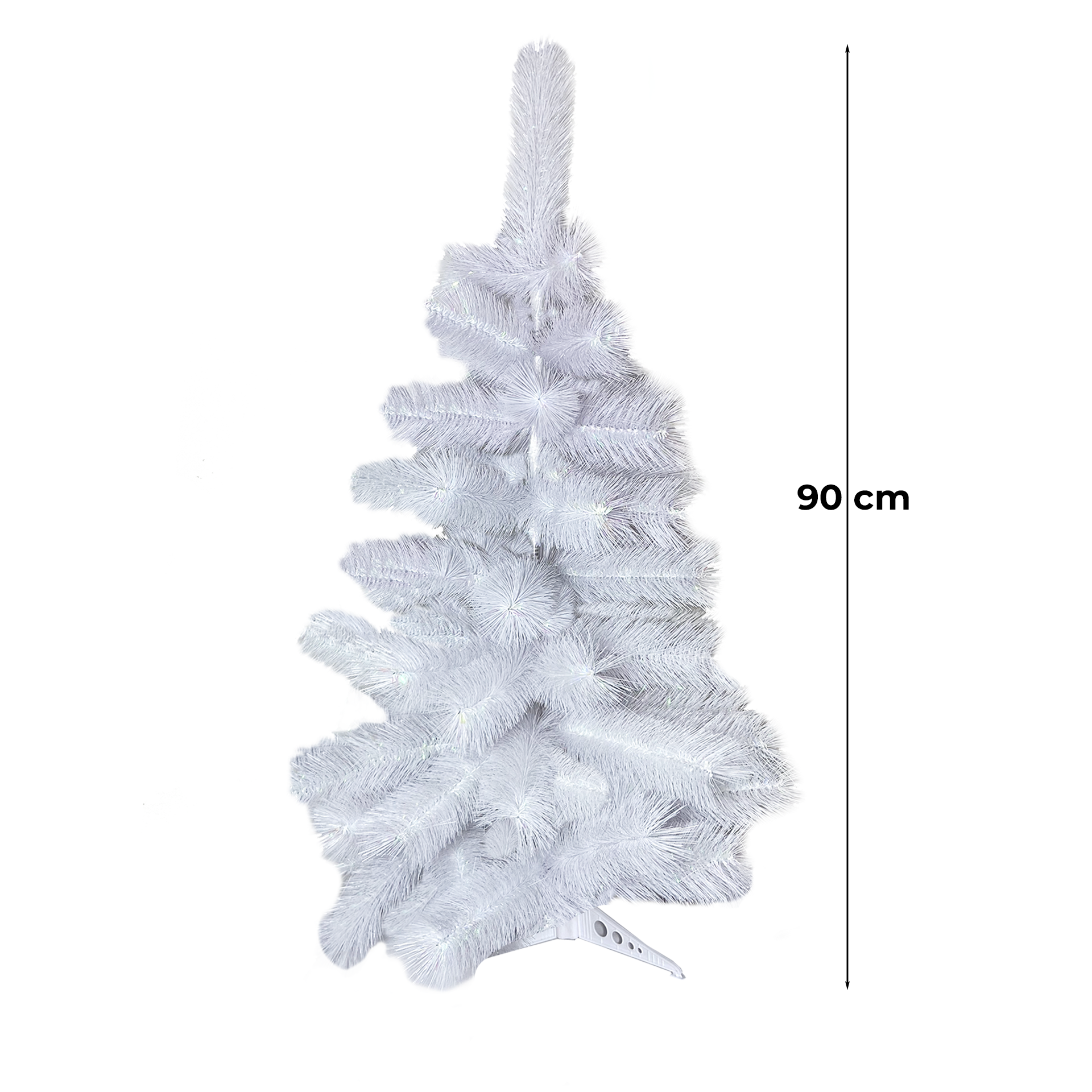 Árvore De Natal 73 Galhos Pinheiro Branco Pequena 90cm - 2