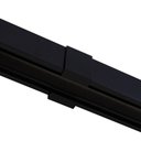 Ver imagem 4 de Porta de Correr Verniz com Kit Alumínio Preto - 210x60