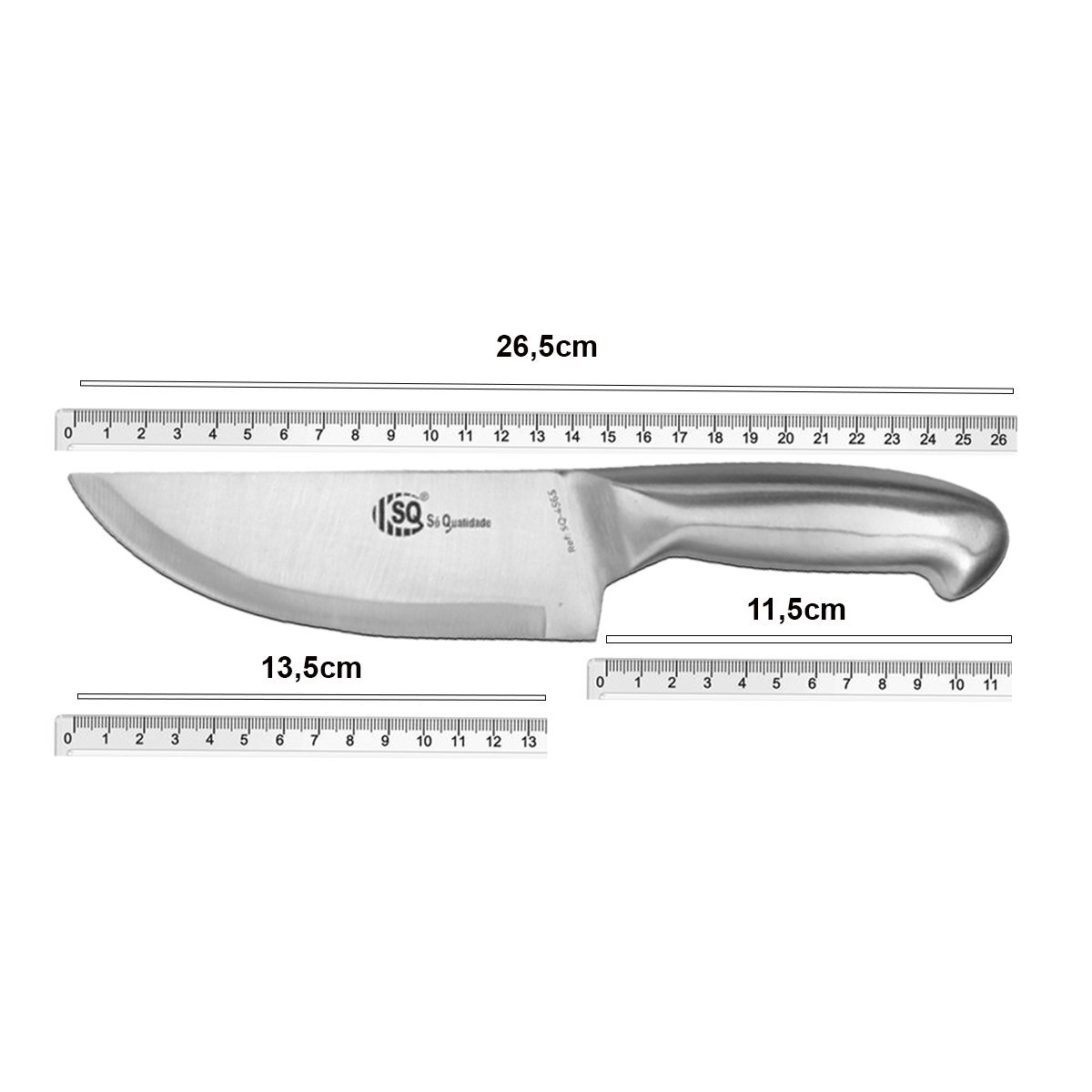 Atacado 12 Und Facas Profissional Inteiriça 26,5cm em Aço Inox Linha Texa N6 - 3