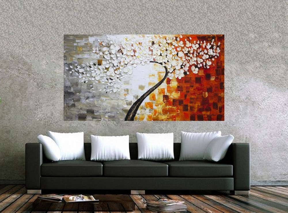 Quadro Pintura Tela Abstrato Moderno 2175: 60cm (A) x 120cm (L) - 2