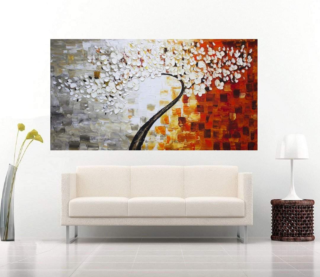 Quadro Pintura Tela Abstrato Moderno 2175: 60cm (A) x 120cm (L) - 1