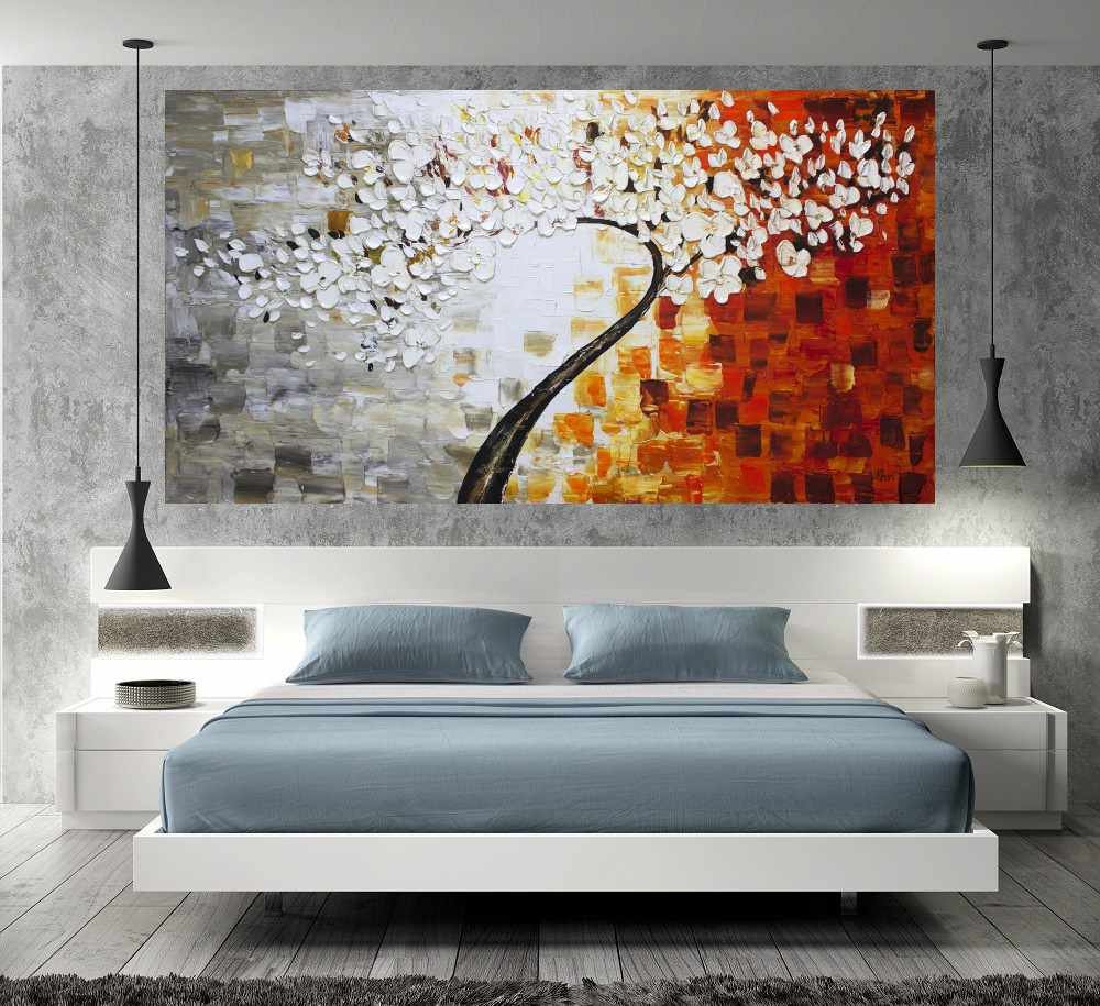 Quadro Pintura Tela Abstrato Moderno 2175: 60cm (A) x 120cm (L) - 5