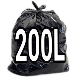 Saco de Lixo 200 Litros Preto 100 Unid Resistente Cor:preto - 1