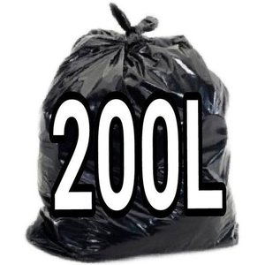 Saco de Lixo 200 Litros Preto 100 Unid Resistente Cor:preto