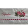 Jogo de Toalhas bordadas Banho e Rosto. Estampa: Hibisco . Cor: Branco. Marca: Dohler Artesanalle - 2