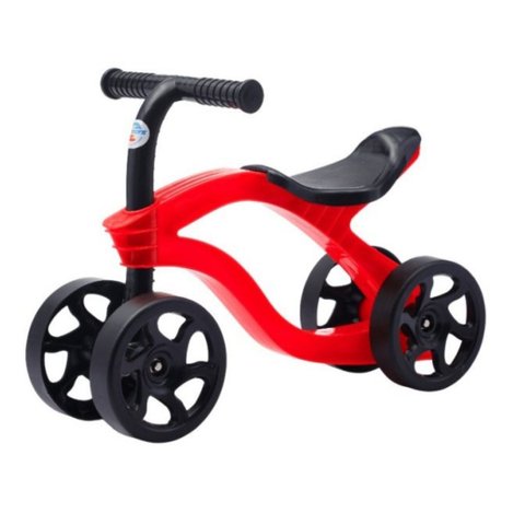 Bicicleta Infantil Balance Bike Futurista sem Pedal 4 Rodas - Equilíbrio e Diversão Cor:vermelho