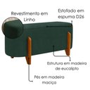 Ver imagem 4 de Puff Recamier Organico Imperial 100 cm Linho Verde Musgo Impo