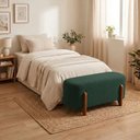 Ver imagem 5 de Puff Recamier Organico Imperial 100 cm Linho Verde Musgo Impo