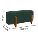 Ver imagem 3 de Puff Recamier Organico Imperial 100 cm Linho Verde Musgo Impo