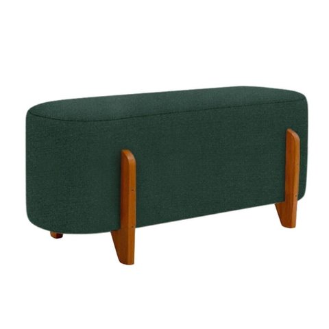 Puff Recamier Organico Imperial 100 cm Linho Verde Musgo Impo