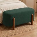 Ver imagem 2 de Puff Recamier Organico Imperial 100 cm Linho Verde Musgo Impo
