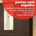 Ver mais imagens de Guarda-Roupa Casal 4 Portas Touch Móveis Cádis Marrom/Café