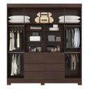 Ver imagem 4 de Guarda-Roupa Casal 4 Portas Touch Móveis Cádis Marrom/Café
