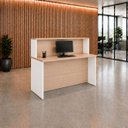Ver imagem 4 de Balcão de Atendimento para Loja e Recepção Comercial 140x60cm + Cadeira de Escritório Ergonômica