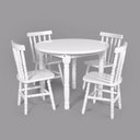 Ver imagem 2 de Conjunto Mônaco Tampo Redondo 100x100 com 4 Cadeiras Jm Móveis