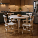 Ver imagem 1 de Conjunto Mônaco Tampo Redondo 100x100 com 4 Cadeiras Jm Móveis