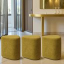 Ver imagem 1 de Kit 3 Puff Trevi Triangulo Moderno Decorativo Para Sala Quarto Tecido Boucle