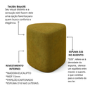Ver imagem 4 de Kit 3 Puff Trevi Triangulo  Moderno Decorativo Para Sala Quarto Tecido Boucle