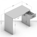 Ver imagem 4 de Mesa Escrivaninha Arapeí 1 Gaveta Castanho - Politorno