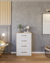 Ver imagem 3 de Kit Guarda Roupa 6 Portas 2 Gavetas e Cômoda 4 Gavetas Premium Quarto Luxo Cor Freijo/off White
