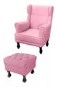Ver imagem 1 de Poltrona de Amamentação Elisa + Puff Retrô Suede - Rosa