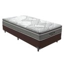 Ver imagem 1 de Cama Box com Colchão Solteirão Ibiza Pillow Top Molas Ensacadas Marrom Vtech