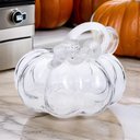 Ver imagem 2 de Escultura Decorativa Abobora Vidro Transparente 21cm
