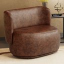 Ver imagem 1 de Namoradeira Decorativa Orgânica Molly 02 Lugares Couríssimo Whisky - Desk Design