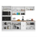 Ver imagem 6 de Cozinha Completa Clássica Modulada 7 Peças 270cm Unna Poliman Móveis