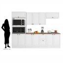 Ver imagem 3 de Cozinha Completa Clássica Modulada 7 Peças 270cm Unna Poliman Móveis