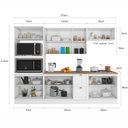 Ver imagem 2 de Cozinha Completa Clássica Modulada 7 Peças 270cm Unna Poliman Móveis