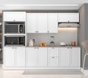 Ver imagem 1 de Cozinha Completa Clássica Modulada 7 Peças 270cm Unna Poliman Móveis
