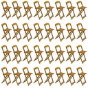 Ver imagem 4 de Kit 8 Jogos De Mesa Bistrô De Madeira Com 4 Cadeiras Dobravel Mel - Amarelo