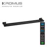 Toalheiro Duplo 70 Cm Inox Preto Fosco - Kromus Rt0310b - 2