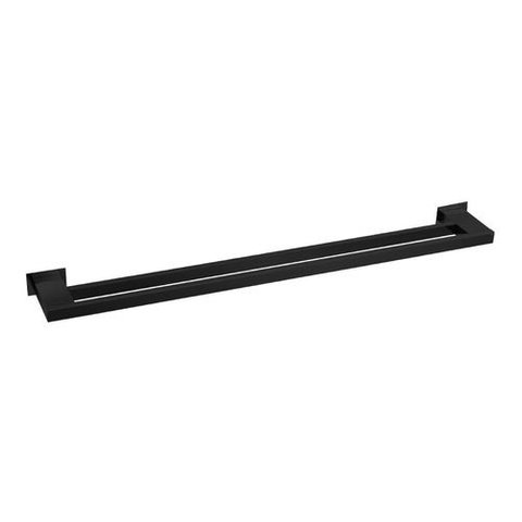 Toalheiro Duplo 70 cm Inox Preto Fosco - Kromus RT0310B