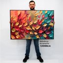 Ver imagem 2 de Quadro Decorativo Caixa Floral Luxo Pétalas Multicoloridas Tacolado Moldura Caixa Alta 4,5cm Madeira