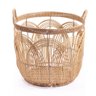 Cesto Redondo 49cm com Alças Arcos Textura Palha Rattan - Oikos - 1
