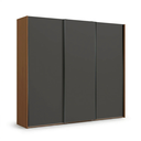 Ver imagem 2 de Guarda Roupa Casal 3 Portas de Correr e 4 Gavetas 260x230cm Elegance Canela/Grafite