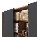 Ver imagem 6 de Guarda Roupa Casal 3 Portas de Correr e 4 Gavetas 260x230cm Elegance Canela/Grafite