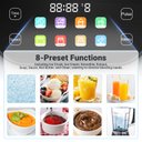 Ver imagem 7 de Amzchef Liquidificador Profissional 8-em-1 2000w com Painel Led, Preto