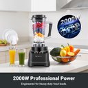 Ver imagem 2 de Amzchef Liquidificador Profissional 8-em-1 2000w com Painel Led, Preto